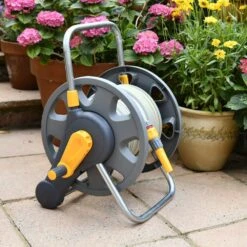Hozelock 2-in-1 Assembled Empty Hose Reel 7 Hozelock 2-in-1 Assembled Empty Hose Reel -Garden Outdoor Store 5010646046473 3