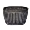 Woodlodge 51cm Rustic Pewter Ribbed Trough 1 Woodlodge 51cm Rustic Pewter Ribbed Trough -Garden Outdoor Store 5021346490572