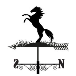 Primus Metal Rearing Horse Silhouette Weathervane