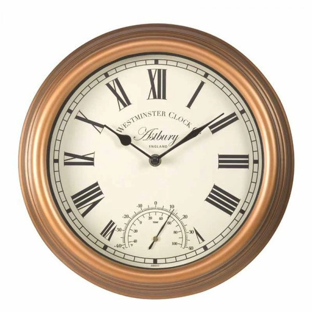 Outside In 12" Astbury Wall Clock & Thermometer 3 Outside In 12" Astbury Wall Clock & Thermometer