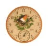 Outside In 12" Robin Wall Clock & Thermometer -Garden Outdoor Store 5050642006347 d760ce7c b8a4 40e3 a702 7eff3f59828c
