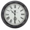 Outside In 12" Black Biarritz Clock -Garden Outdoor Store 5050642016933