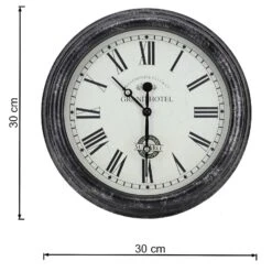 Outside In 12" Black Biarritz Clock -Garden Outdoor Store 5050642016933 2