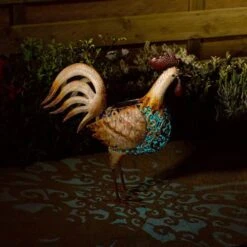 Smart Solar 45cm Metal Cockerel Silhouette -Garden Outdoor Store 5050642064132 3