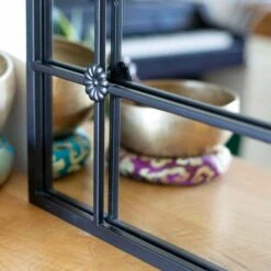 La Hacienda 100cm Black Arched Arundel Indoor/Outdoor Mirror 7 La Hacienda 100cm Black Arched Arundel Indoor/Outdoor Mirror -Garden Outdoor Store 5055025559083 3