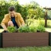 Keter 106cm Rectangular Garden Bed - Maple Brown 1 Keter 106cm Rectangular Garden Bed - Maple Brown -Garden Outdoor Store 7290112633521 2