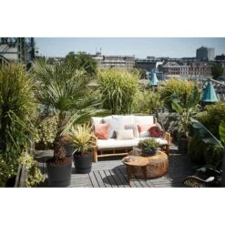 Elho 30cm Living Black Greenville Round Planter -Garden Outdoor Store 8711904332358 5