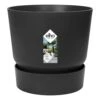 Elho 30cm Living Black Greenville Round Planter -Garden Outdoor Store 8711904332358 310ae967 aeb1 4e5c beea 7e8bae300a93