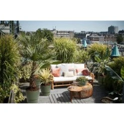 Elho 25cm Leaf Green Greenville Round Planter -Garden Outdoor Store 8711904332433 5