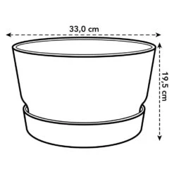 Elho 33cm Leaf Green Greenville Bowl Planter -Garden Outdoor Store 8711904332464 3