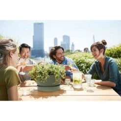 Elho 33cm Leaf Green Greenville Bowl Planter -Garden Outdoor Store 8711904332464 5